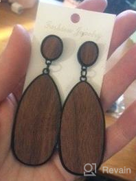 img 1 attached to Get The Ethnic Look With Udalyn'S 9-Pair Wooden Dangle Earrings For Women review by Gerardo Cibrian