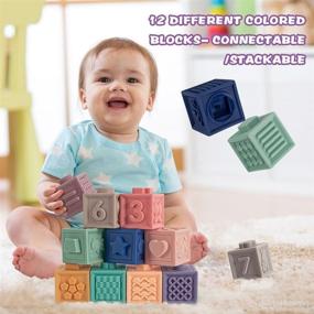 img 1 attached to 👶 Montessori Toys for Babies 0-12 Months - Soft Teething Toys, Building Blocks, Sensory Developmental Education - Toddler Baby 12-18 Months, 23 PCS