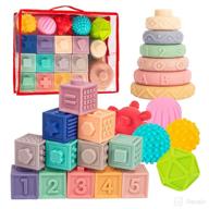 👶 montessori toys for babies 0-12 months - soft teething toys, building blocks, sensory developmental education - toddler baby 12-18 months, 23 pcs логотип