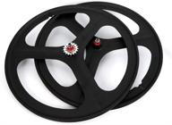 700c 3-spoke single speed fixie bicycle wheel front & rear set - tbvechi логотип