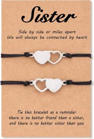 img 4 attached to Sister Bracelet Set: Heart-Matching Jewelry Gifts For Women And Twins By Tarsus