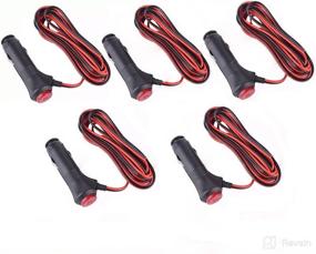 img 4 attached to Carviya 5Pcs Car Motorbike/Motorcycle 12V-24V Cigarette Lighter Power Supply Adapter Plug Cable: 5 Pack with Switch, Fuse & 3 Meter Length