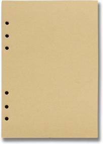 img 2 attached to Ancicraft Refills - 6 Hole A5 5.7 X 8.25 Inch Blank Craft Paper (100 Sheets/200 Pages) For Loose Leaf Binder Notebook