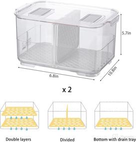 img 1 attached to MineSign Refrigerator Organizer Removable Container