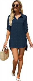 img 2 attached to YIBOCK Women'S Chiffon Beach Coverup For Swimsuits - Loose Dress Shirt Bikini Beachwear