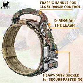 img 3 attached to 🐾 Tactical Dog Collar - American Flag & Camo Design - Thick, Reflective & Adjustable - Heavy Duty Metal Buckle - Suitable for Medium to Extra Large Dogs - Includes Handle & 2 Patches - XL Size