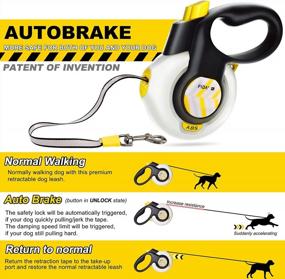 img 3 attached to FIDA AutoBrake Retractable Dog Leash. Advanced Patented Design For Dog Pulling, 16 Ft Heavy Duty No Pull Pet Walking Leash For Medium Breeds. Tangle Free, Soft Grip, Medium Size