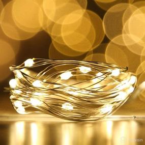 img 4 attached to 🎇 Versatile 12-Pack LED Fairy String Lights: Transform Your DIY Wedding Centerpiece, Mason Jar Craft, Christmas Tree & More with 20 Tiny Warm White Lights on 3.5Ft Silver Wire!