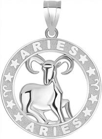 img 1 attached to Sterling Silver Zodiac Sun Sign Symbol Necklace - Find Your Perfect Match!