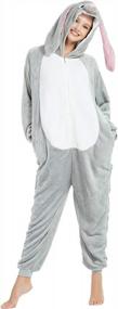 img 2 attached to Animal Onesie Pajamas Costume For Men And Women - Perfect For Halloween Parties And More!