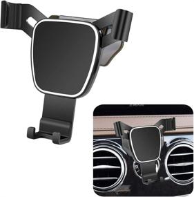 img 4 attached to 📱 LUNQIN Car Phone Holder for Mercedes Benz S-Class (2014-2020): Auto Accessories Navigation Bracket, Interior Decor, Mobile Cell Phone Mount