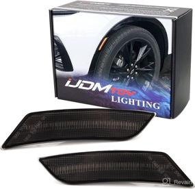 img 4 attached to 🔦 iJDMTOY Smoked Lens Amber LED Bumper Side Marker Light Kit for 2019 and Later Chevrolet Blazer, Upgraded with 27-SMD LED, Replacement for OEM Front Sidemarker Lamps