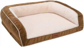 img 4 attached to Upgrade Your Dog'S Rest With EMME Sofa Style Orthopedic Beds - Deluxe Pet Couch With Egg Foam Mattress And Washable Fleece Cover