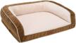 upgrade your dog's rest with emme sofa style orthopedic beds - deluxe pet couch with egg foam mattress and washable fleece cover logo