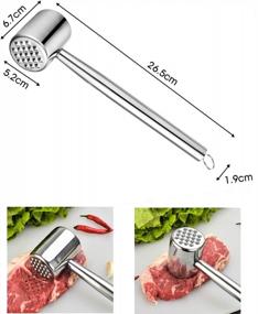 img 2 attached to Make Meat Tender With XSpecial Dual Sided Meat Mallet: Premium Stainless Steel Constructionfor Easy, Quick And Effective Tenderizing - Perfect For Chicken, Pork, And Veal Cutlets