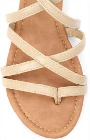 img 3 attached to Elevate Your Style with LUFFYMOMO Women's Gladiator Strap Sandals: Flat Fisherman Thong Cross Strappy Sandals for Fashion-forward Women