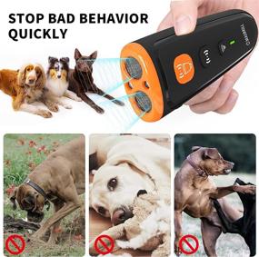 img 2 attached to 🐶 MASBRILL Ultrasonic Dog Barking Control Devices for Indoor and Outdoor Use - Anti Barking Device for Small, Medium, and Large Dogs - Stop Barking Devices with 16.4 Ft Range - Effective Dog Bark Deterrent