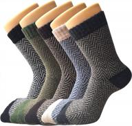 🧦 5-pack women's winter wool socks - cozy cabin warmth, thick knitted crew soft socks - perfect gifts for women logo