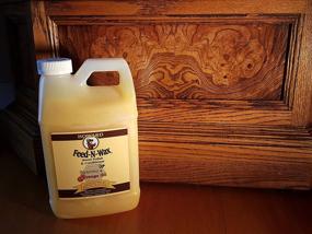 img 2 attached to 🪵 Restore, Nourish, and Protect: Howard Feed-N-Wax Wood Furniture Polish and Conditioner - 64oz/1/2 Gallon Size - Enriched with Beeswax for Antique Furniture Restoration