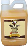 🪵 restore, nourish, and protect: howard feed-n-wax wood furniture polish and conditioner - 64oz/1/2 gallon size - enriched with beeswax for antique furniture restoration logo