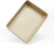 non-stick carbon steel deep rectangle cake pan with micro-textured finish for perfect brownies and cakes - 9x13 inches logo