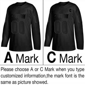 img 2 attached to Personalized Black Ice Hockey Jersey For All Sizes And Genders - Custom Name And Number - Authentic Stitching