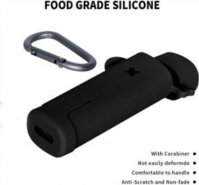img 2 attached to Fironst Silicone Protective Case Cover With Metal Carabiner For Pax 3 And Pax 2 - Anti-Scratch And Shock-Absorbing Rubber Skin Sleeve Wrap Compatible With Pax Accessories (Black)