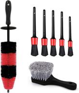 🚗 zoarc 16 inch wheel rim &amp; 8 inch tire brush set + free detailing kit - ultimate car wash cleaning tool for wheels, rims, tires, engine, and more (set of 7) логотип