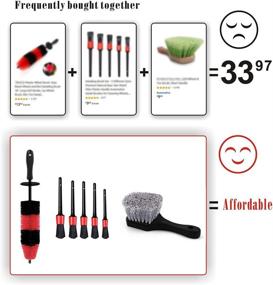 img 3 attached to 🚗 ZoarC 16 Inch Wheel Rim &amp; 8 Inch Tire Brush Set + Free Detailing Kit - Ultimate Car Wash Cleaning Tool for Wheels, Rims, Tires, Engine, and More (Set of 7)