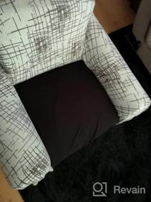 img 7 attached to WOMACO Эластичные чехлы на диванные подушки - 3 упаковки жаккардовых чехлов для стула, двухместного дивана и 3-местного дивана - Темно-серый защитный чехол для мебели