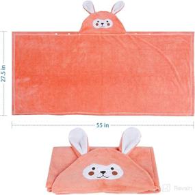 img 3 attached to Absorbent Bathrobe Blanket Toddlers Girls Extra Baby Care and Bathing