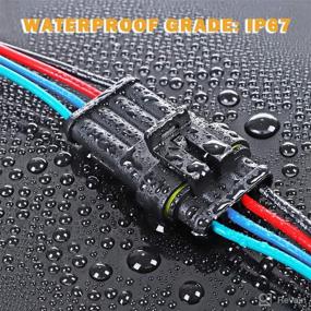 img 3 attached to 🔌 ZUOZE 5 Kit 4 Pin Car Connector - Waterproof Electrical Male and Female Way 18 AWG Wire Harness Socket Kit for Truck, Motorcycle, Boat and More