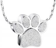 imrsanl pet cremation jewelry for ashes pendant paw print pet urn necklace for cat dog keepsake memorial ashes jewelry logo