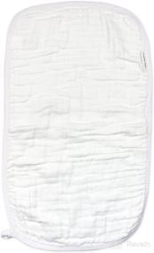 img 3 attached to HonestBaby 5-Pack Organic Cotton 👶 Muslin Burp Cloths with Multi-Layer Absorbency