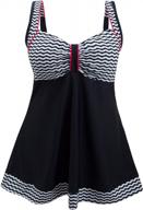 vintage sailor swimdress with tummy control and cover up - plus size one piece bathing suit by danify logo