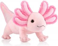 kawaii pink axolotl plushie - 16-дюймовая мягкая игрушка axolotl для мальчиков и девочек - милая идея подарка axolotl на дни рождения и особые случаи логотип