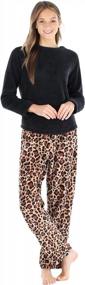 img 4 attached to Stay Warm And Cozy: PajamaMania Women'S Fleece Long Sleeve Pajama PJ Set