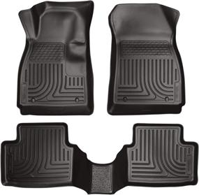 img 4 attached to 🚗 Husky Liners Weatherbeater Series, Front and 2nd Seat Floor Liners - Black, 98291, Compatible with 2012-2020 Chevrolet Sonic, 3 Pieces