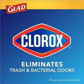 img 3 attached to Glad Large Drawstring Trash Bags ForceFlex With Clorox, 30 Gallon Black Trash Bags, Mountain Air 50 Count (Package May Vary)