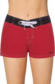 img 4 attached to Women'S Quick Dry Swim Trunks Sports Board Shorts With Soft Inner Briefs