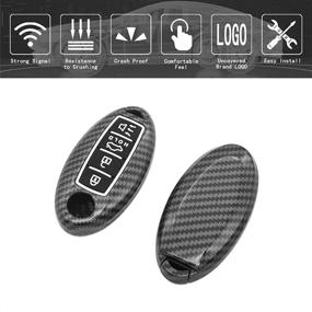 img 2 attached to TANGSEN Smart Key Fob Case Совместимость с Infiniti EX FX XG JX MQ QX Series Altima Coupe Armada GTR Maxima Murano Cross CABRIOLET Pathfinder Rogue SENTRA Versa Силиконовая резина Night-Luminous Black