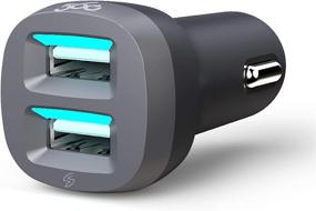 img 2 attached to 🔌 360 Electrical 360536 VividDrive 4.8 USB Car Charger - Dual Ports, 4.8 Amp (24 Watt), LED Guide Lights, Charge Sense Technology - Gray