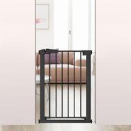 🐾 38" extra tall narrow pet gate - walk through baby gates with door for stairs doorway - tall puppy dog gates fence pressure mounted safety gate 24.01"-26.77" wide black: secure pet and child safety barrier for narrow spaces логотип