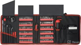 img 2 attached to 🔧 Multi-Bit Electronics Screwdriver Set - 192-Piece Precision Screwdrivers with 1/4 Inch Nut Driver - Home Improvement Tool Kit for Computer, iPhone, Laptop, PC, Cell Phone, PS4, Xbox, Nintendo (Red)