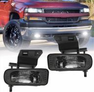 clear lens led fog lights for chevy silverado 1999-2002, suburban 2000-2006, and tahoe 2000-2006 - projector bumper fog lamp light bar by gxenogo logo