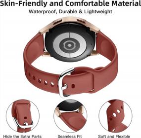 img 3 attached to Maledan 8 Pack Samsung Galaxy Watch Bands - 20Mm Soft Silicone Replacement Wristbands For Women And Men