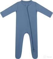 hapiu bamboo baby footed pajamas | 2-way 👶 zip front, sleep 'n play footies | 0-24 months logo