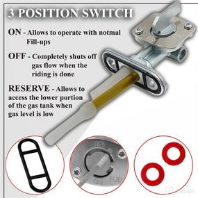 img 3 attached to PROCOMPANY Fuel Petcock Switch for Yamaha YFB250 Timberwolf Carriers (1996) YFM600 Grizzly (1998-2001) TTR225 250 (2001-2006) - OEM 21V-24500-20-00, 23F-24500-01-00, 23F-24500-10-00