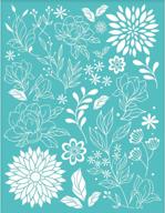 olycraft 2pcs silk screen printing stencil flower pattern silk mesh transfers stencils self-adhesive reusable sign stencils for painting on wood diy t-shirts - 8.5x11inch logo