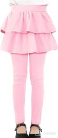 img 4 attached to 🏻 Adorable KEREDA Girls Skirt Leggings: Ruffled Tutu Pants for Kids 2-12 Years